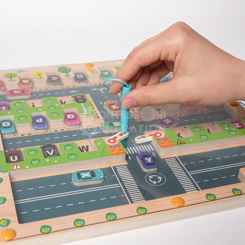 Montessori Alphabet Parking Maze - Image 12