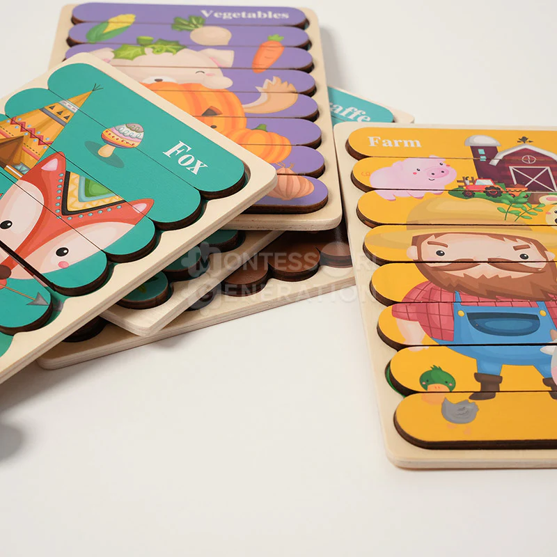 Montessori Double-Sided Puzzles (5 Pack) - Image 6