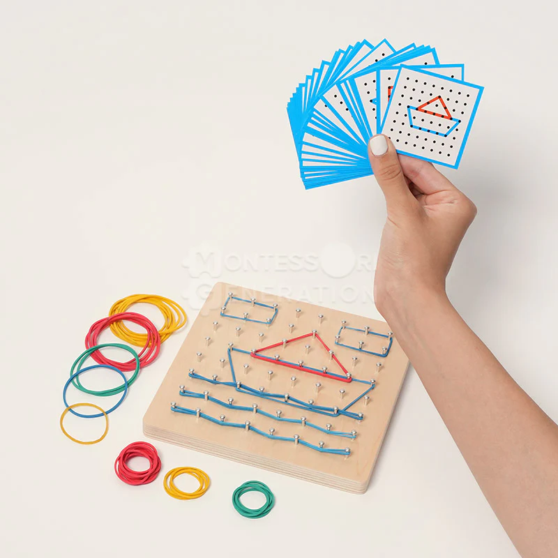 Montessori Wooden Geoboard - Image 3