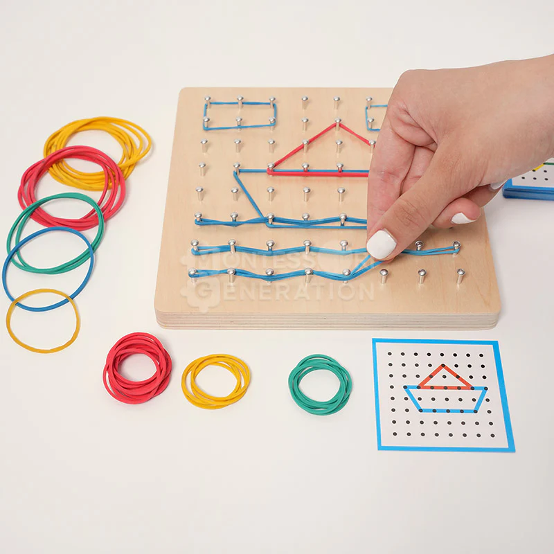 Montessori Wooden Geoboard - Image 5