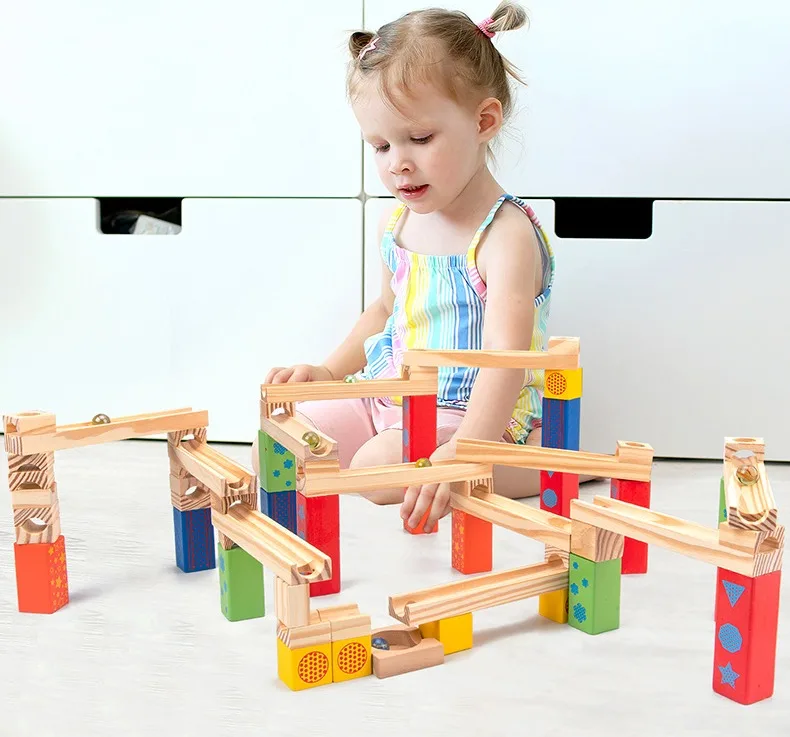 Montessori Wooden Marble Run - Image 2