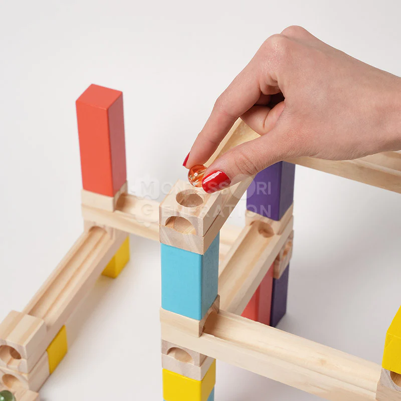 Montessori Wooden Marble Run - Image 3