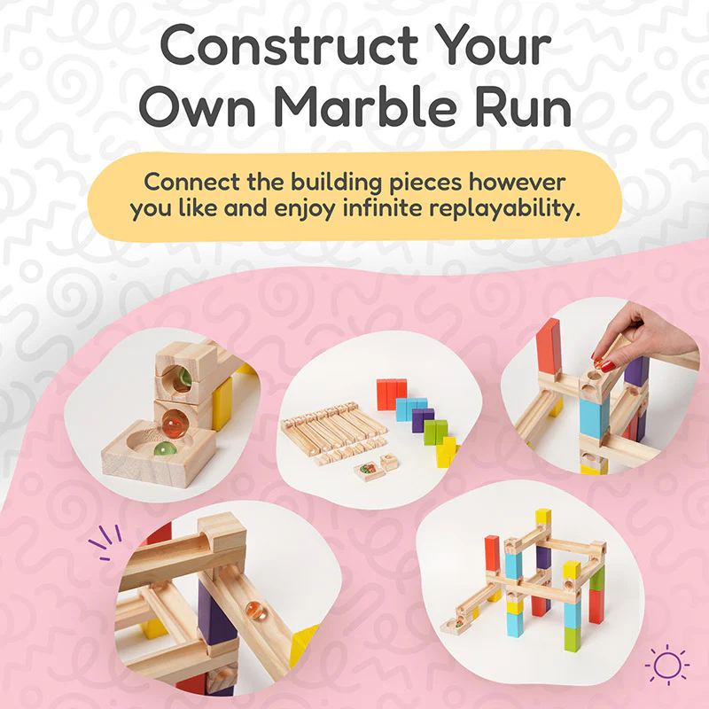Montessori Wooden Marble Run - Image 4