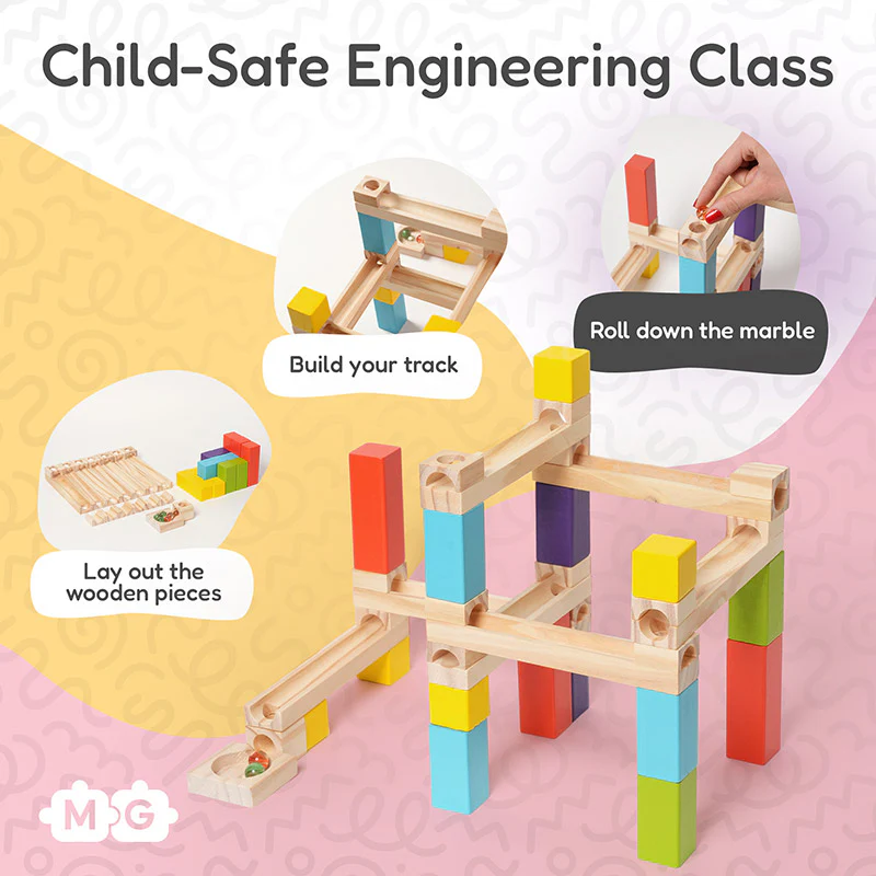Montessori Wooden Marble Run - Image 7