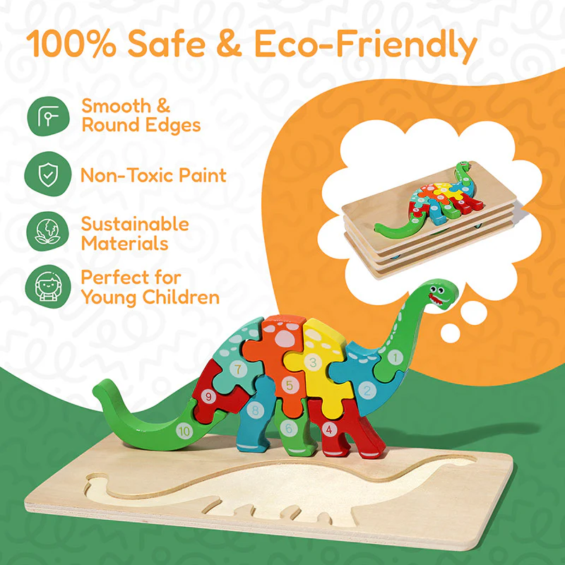 Montessori Wooden Puzzles (4 Pack) - Image 10
