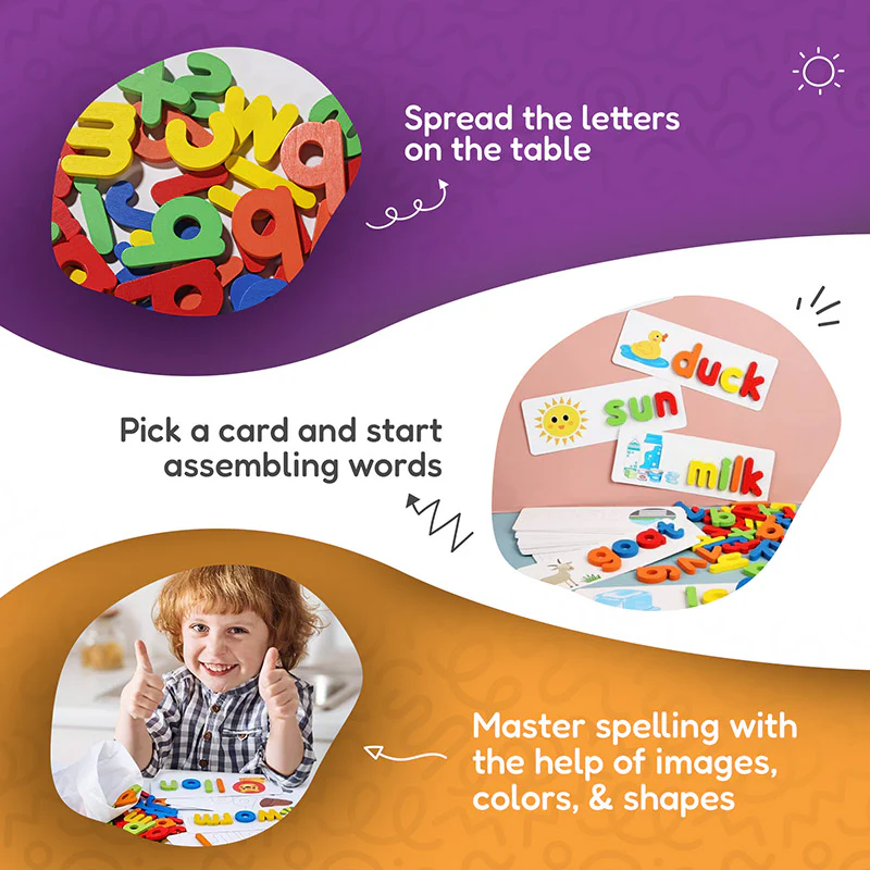 Montessori Wooden Spelling Game - Image 8