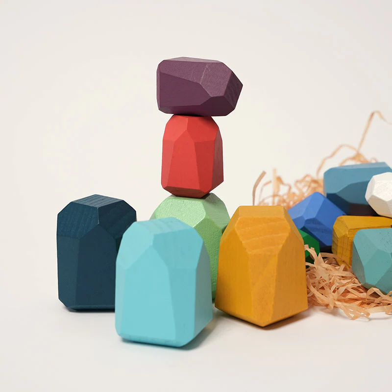 Montessori Wooden Stones (21 Pieces) - Image 10