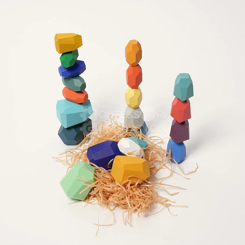 Montessori Wooden Stones (21 Pieces) - Image 11