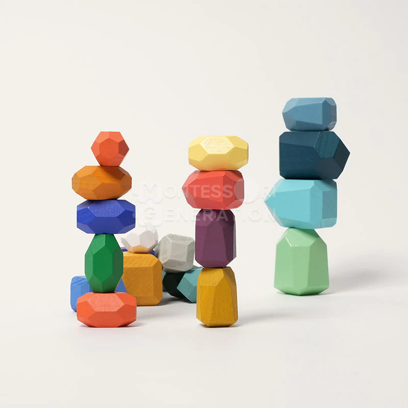 Montessori Wooden Stones (21 Pieces) - Image 12
