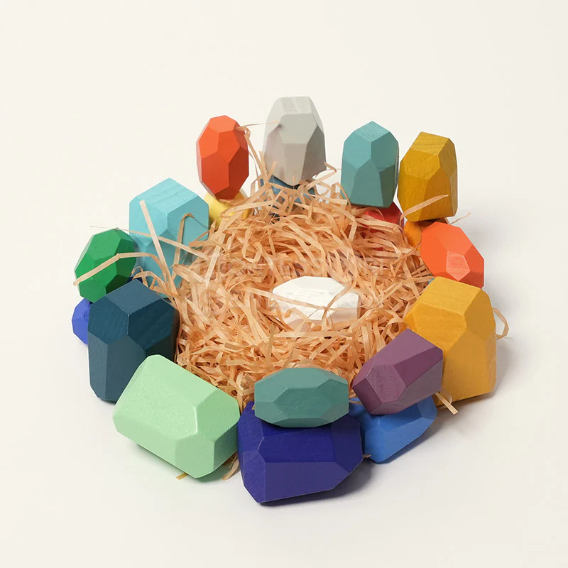 Montessori Wooden Stones (21 Pieces) - Image 13