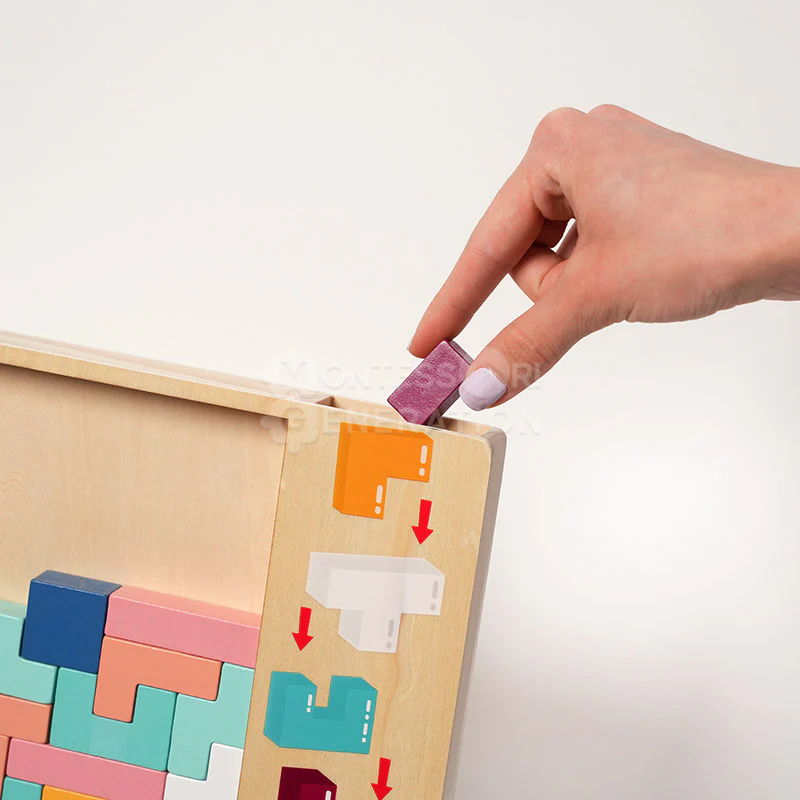 Montessori Wooden Tetris - Image 3