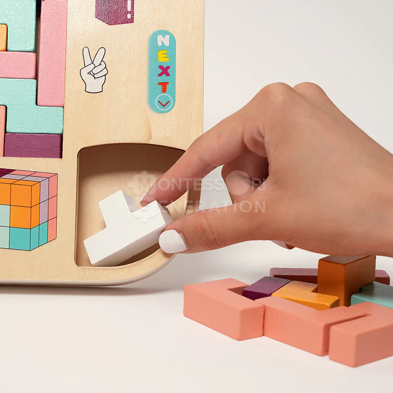 Montessori Wooden Tetris - Image 4