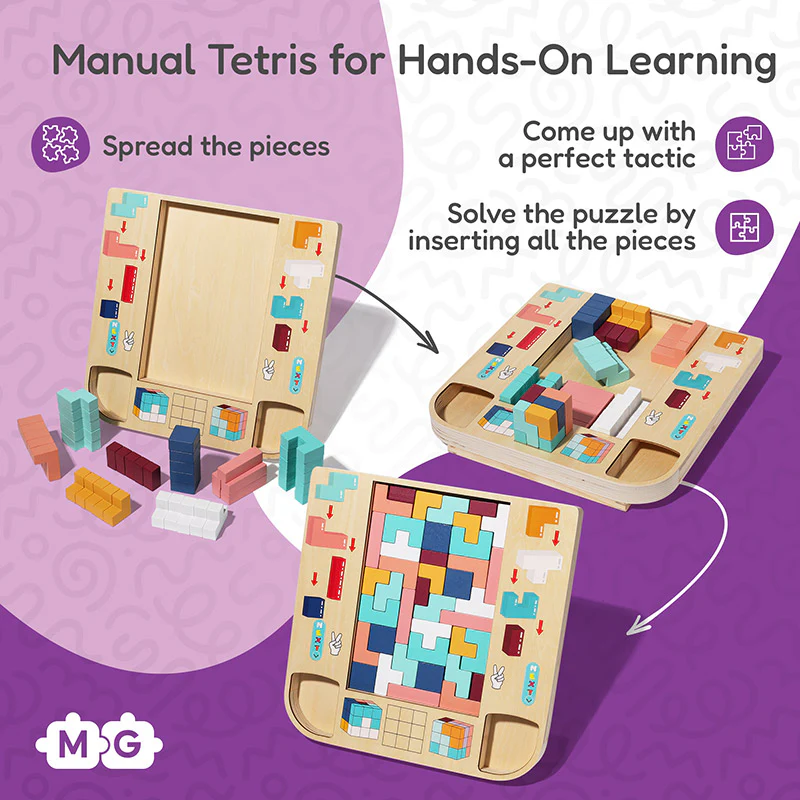 Montessori Wooden Tetris - Image 5