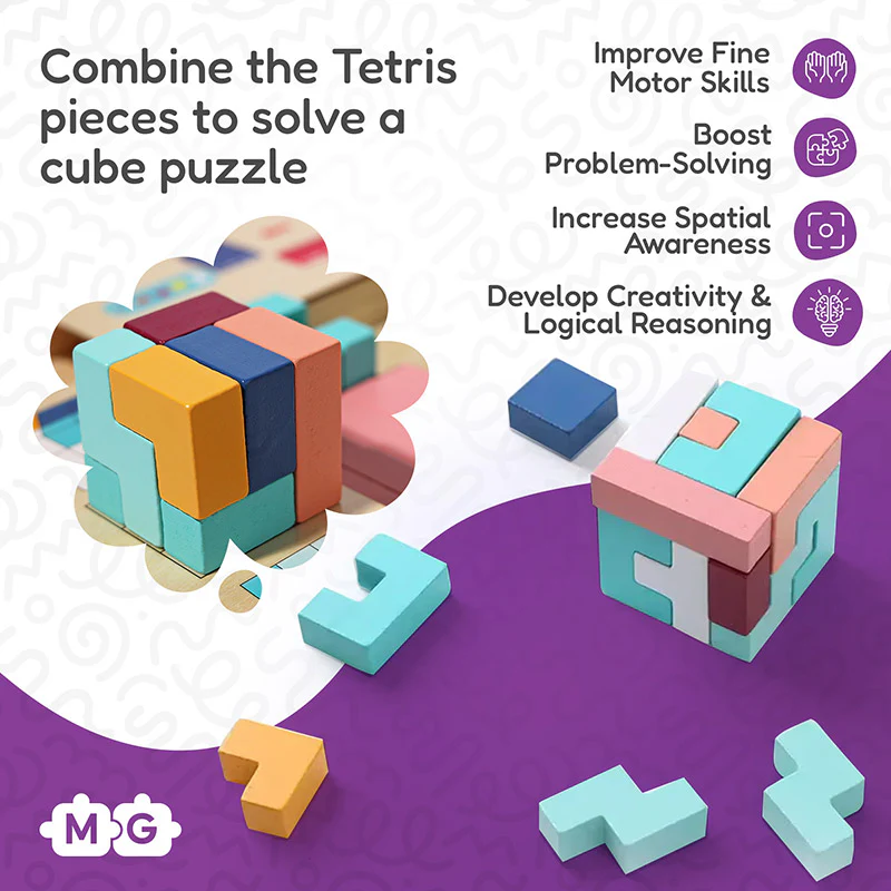 Montessori Wooden Tetris - Image 6